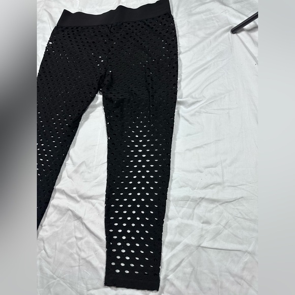 Shein Curve Black Hollow Out Leggings Women’s 3XL - Picture 3 of 7